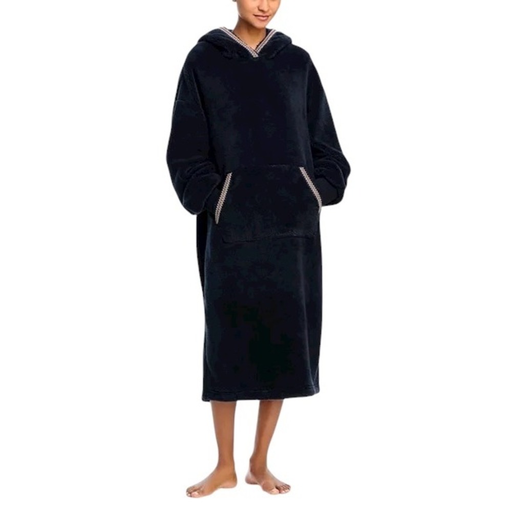 UGG Fluff Fleece Cozy Warm Soft Oversized Versatile Hoodie Sweatshirt Black S/M